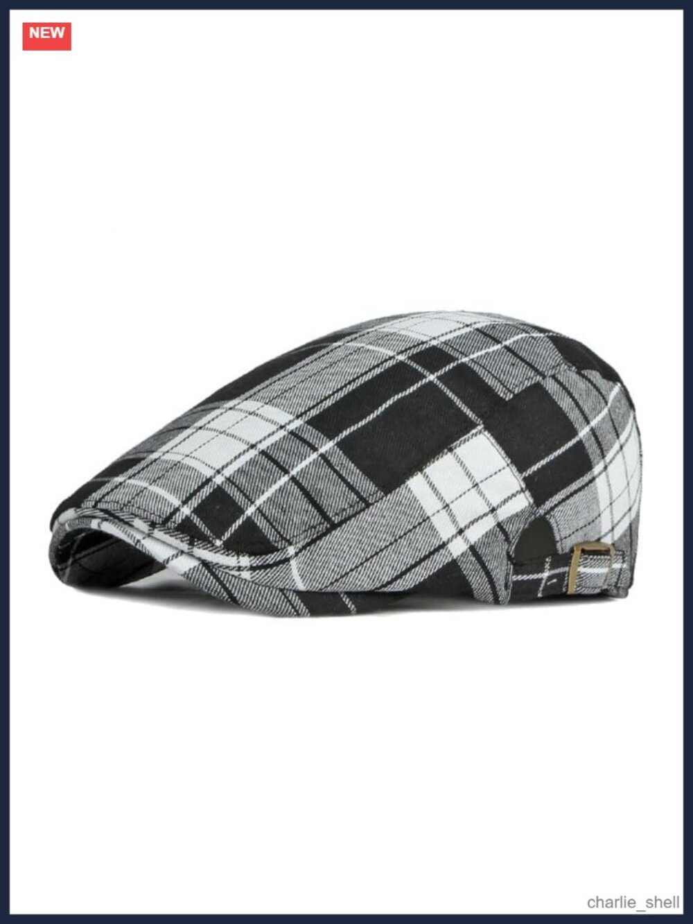 Men's Newsboy Hat Striped Plaid Cap Ivy Gatsby Cabbie Beret Adjustable